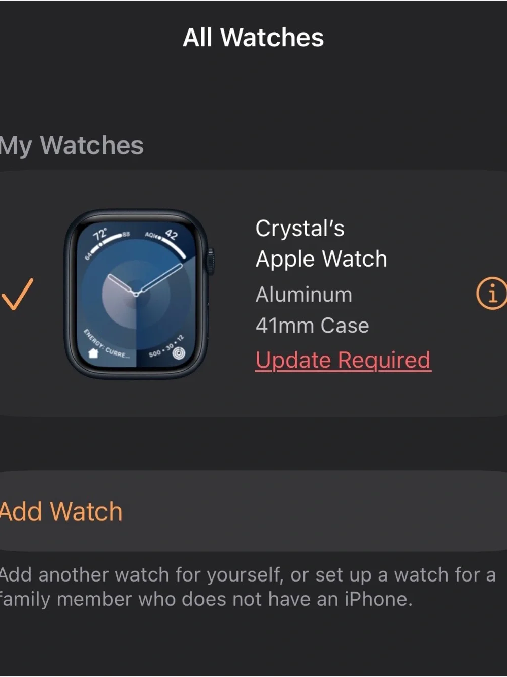 Apple Black Smartwatch with Silicone Sport Band